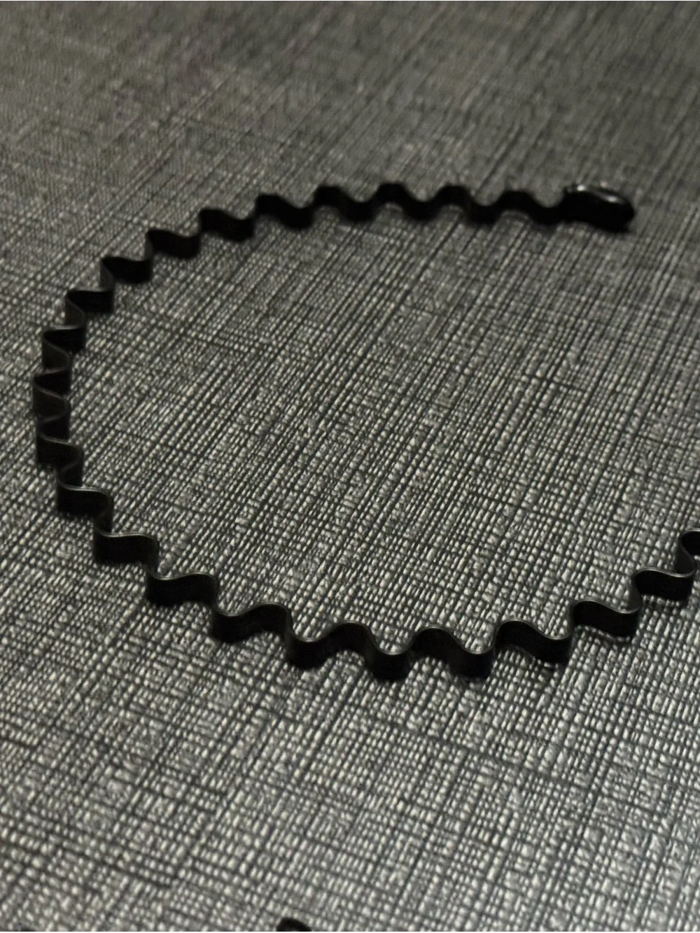Set of 5 Black Metal Wave Headbands